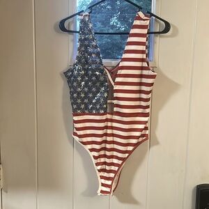 American Flag Bodysuit